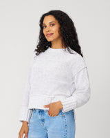 Cozy Relaxed Sweater with Soft Heathered Texture