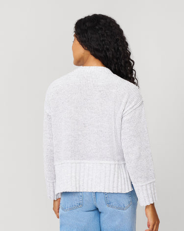 Cozy Relaxed Sweater with Soft Heathered Texture