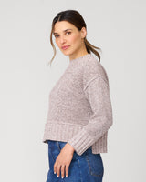 Cozy Relaxed Sweater with Soft Heathered Texture
