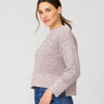 Cozy Relaxed Sweater with Soft Heathered Texture