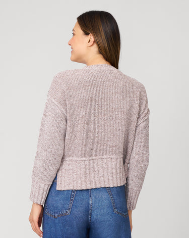 Cozy Relaxed Sweater with Soft Heathered Texture