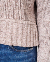 Cozy Relaxed Sweater with Soft Heathered Texture