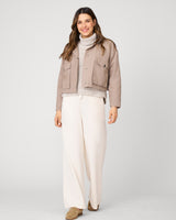 Cozy Relaxed Turtleneck Sweater with Soft Heathered Texture