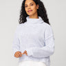 Cozy Relaxed Turtleneck Sweater with Soft Heathered Texture