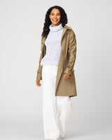 Cozy Relaxed Turtleneck Sweater with Soft Heathered Texture