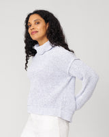 Cozy Relaxed Turtleneck Sweater with Soft Heathered Texture