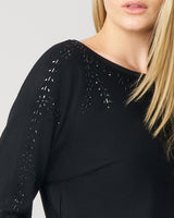 Floral Hotfix Dolman Sweater