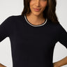 Contrast Rib Trim Sweater