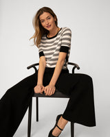 Stripe Boat Neck Sweater