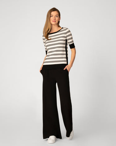 Stripe Boat Neck Sweater