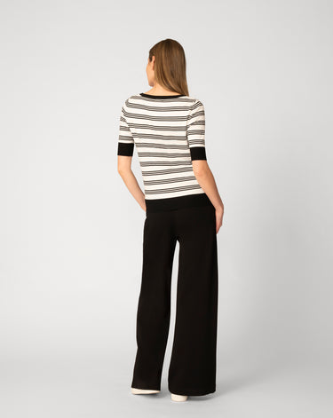 Stripe Boat Neck Sweater