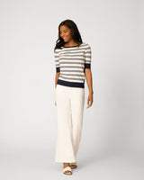 Stripe Boat Neck Sweater