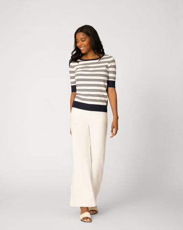 Stripe Boat Neck Sweater
