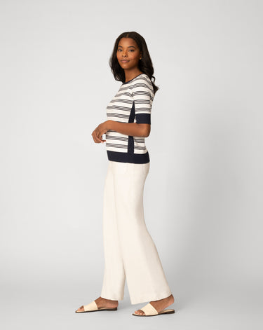 Stripe Boat Neck Sweater