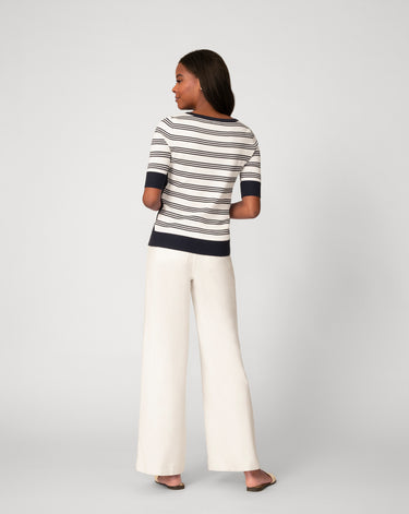 Stripe Boat Neck Sweater