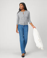 Textured Heart Knit Cardigan