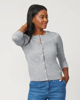 Textured Heart Knit Cardigan