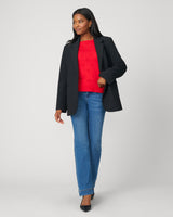 Textured Heart Elbow Sleeve Sweater