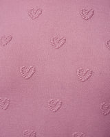 Textured Heart Elbow Sleeve Sweater