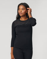 Illusion Yoke Sweater with Sparkle Accents