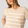 Stripe Crystal Detail Sweater