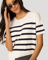 Stripe Crystal Detail Sweater