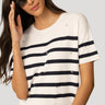 Stripe Crystal Detail Sweater