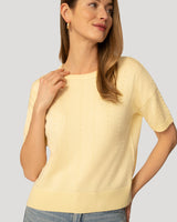 Textured Short Sleeve Sweater