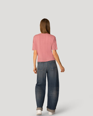 Textured Short Sleeve Sweater