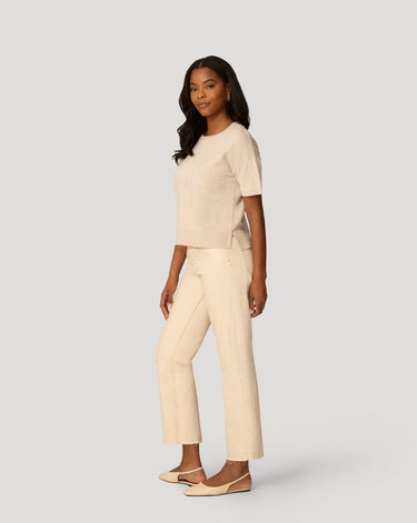 Textured Short Sleeve Sweater