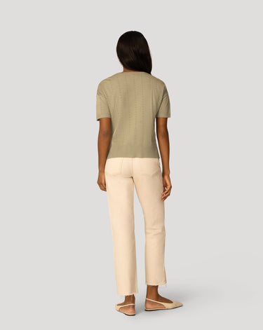 Textured Short Sleeve Sweater