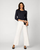 Ruffle Hem Button Cardigan