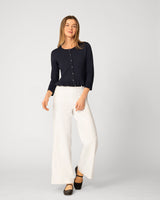 Ruffle Hem Button Cardigan