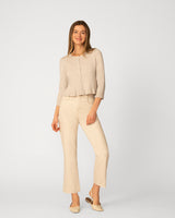 Ruffle Hem Button Cardigan