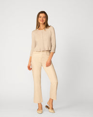 Ruffle Hem Button Cardigan