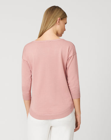 Textured Heart & Bow Crewneck Sweater