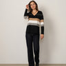 Striped V-Neck Sweater