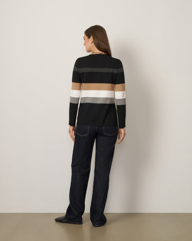 Striped V-Neck Sweater