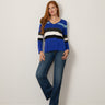 Striped V-Neck Sweater