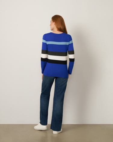 Striped V-Neck Sweater