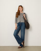 Scalloped Rib Trim Cardigan