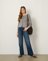 Scalloped Rib Trim Cardigan
