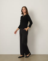 Scalloped Rib Trim Cardigan