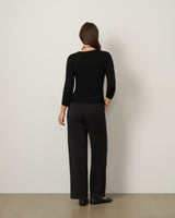Scalloped Rib Trim Cardigan