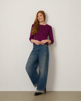 Scalloped Rib Trim Cardigan