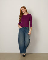 Scalloped Rib Trim Cardigan
