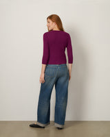 Scalloped Rib Trim Cardigan