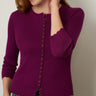 Scalloped Rib Trim Cardigan