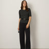 Pointelle Stitch Jewel Neck Sweater