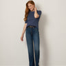 Pointelle Stitch Jewel Neck Sweater